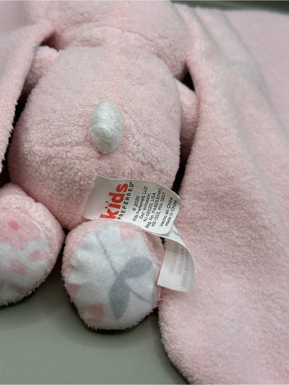 Kids Preferred Baby Snug Hugs Bunny Blanky Lovey Plush Stuffed Animal Sensory